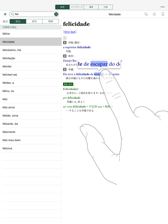 Screenshot #4 pour 現代ポルトガル語辞典