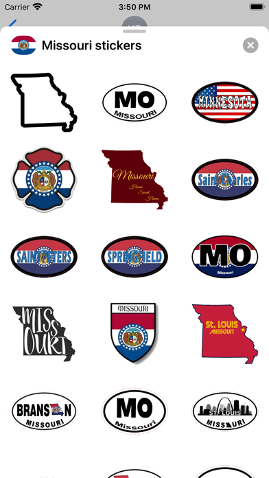 Screenshot #1 pour Missouri emoji - USA stickers