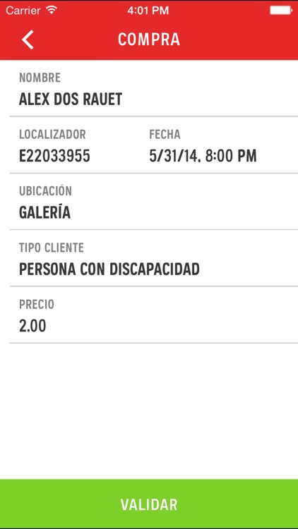 Control de accesos Atrápalo screenshot-3