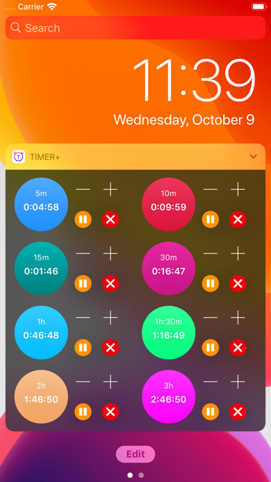 Screenshot #1 pour Widget Timer - 8 Concurrent