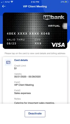 U.S. Bank Instant Card™ iPhone image 4