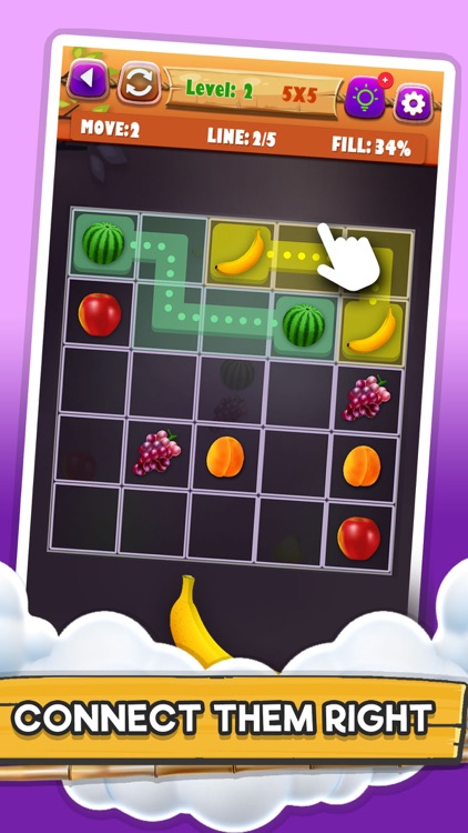 Fruit Puzzle Ninja: Line Link