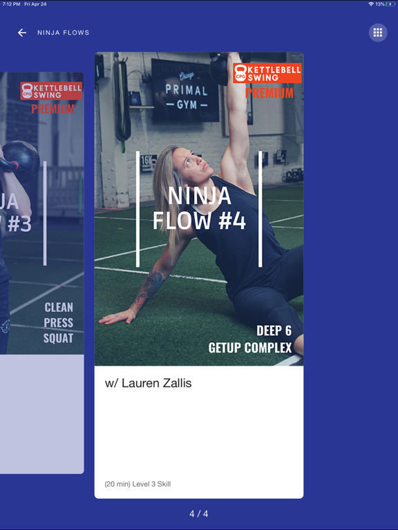 Kettlebell Swing iPad screenshot 1 - Health & Fitness app