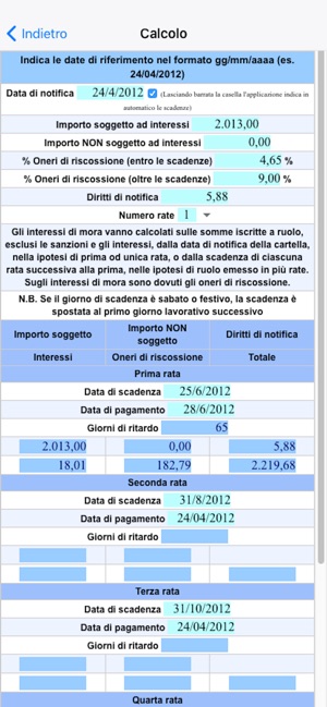 Interessi Cartelle Pagamento