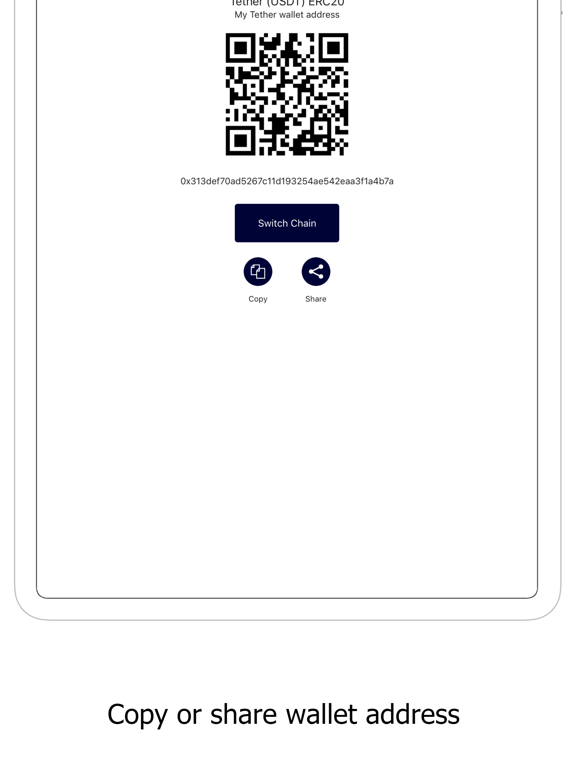 ZixiPay: Tether Wallet iPad screenshot 5 - Finance app