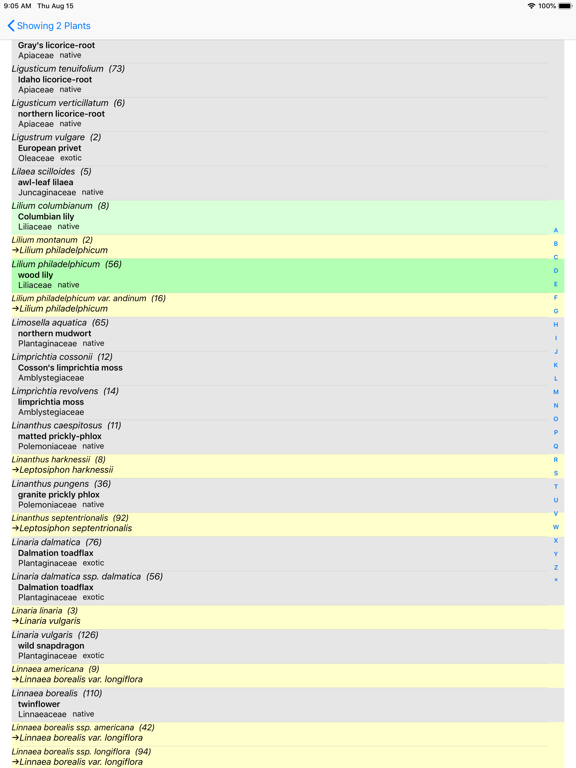 Wildflowers of Montana iPad screenshot 8 - Education app