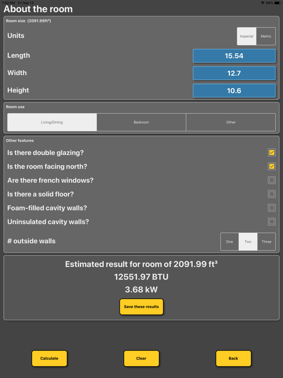 Screenshot #6 pour Radiator / BTU Calculator