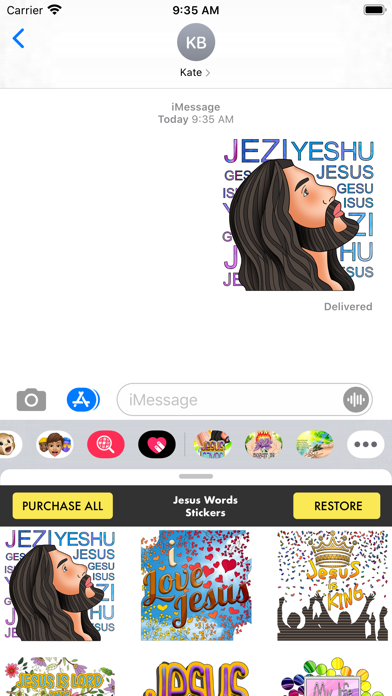 Screenshot #3 pour Jesus Words Stickers