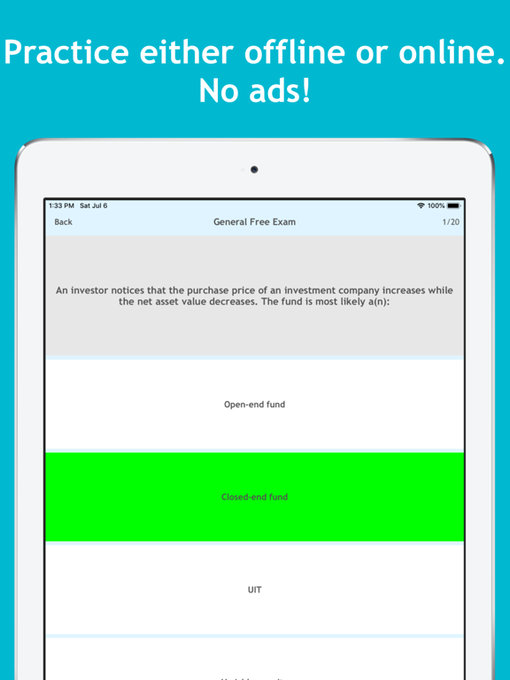 Series 66 Exam Center iPad screenshot 5 - Education app