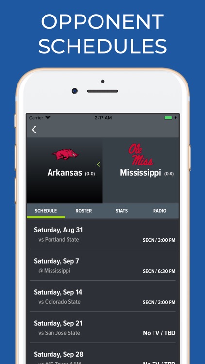 Mississippi Football Schedules screenshot-5