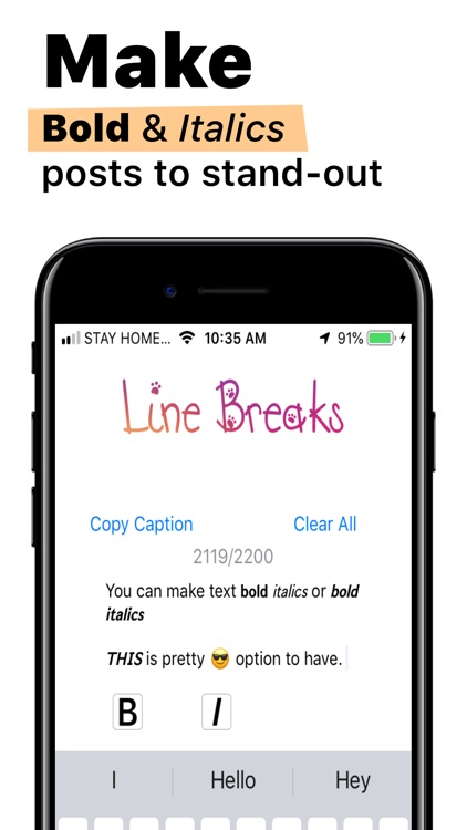 Line Breaks for Instagram