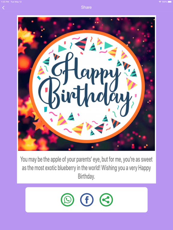 Birthday  Messages & Wishes iPad screenshot