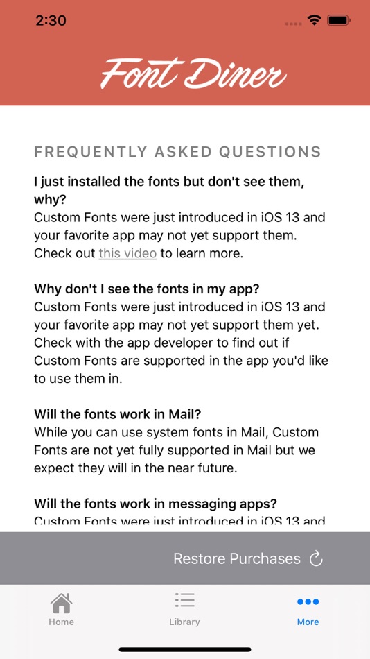 #4. Font Diner (iOS) 由: Mister Retro