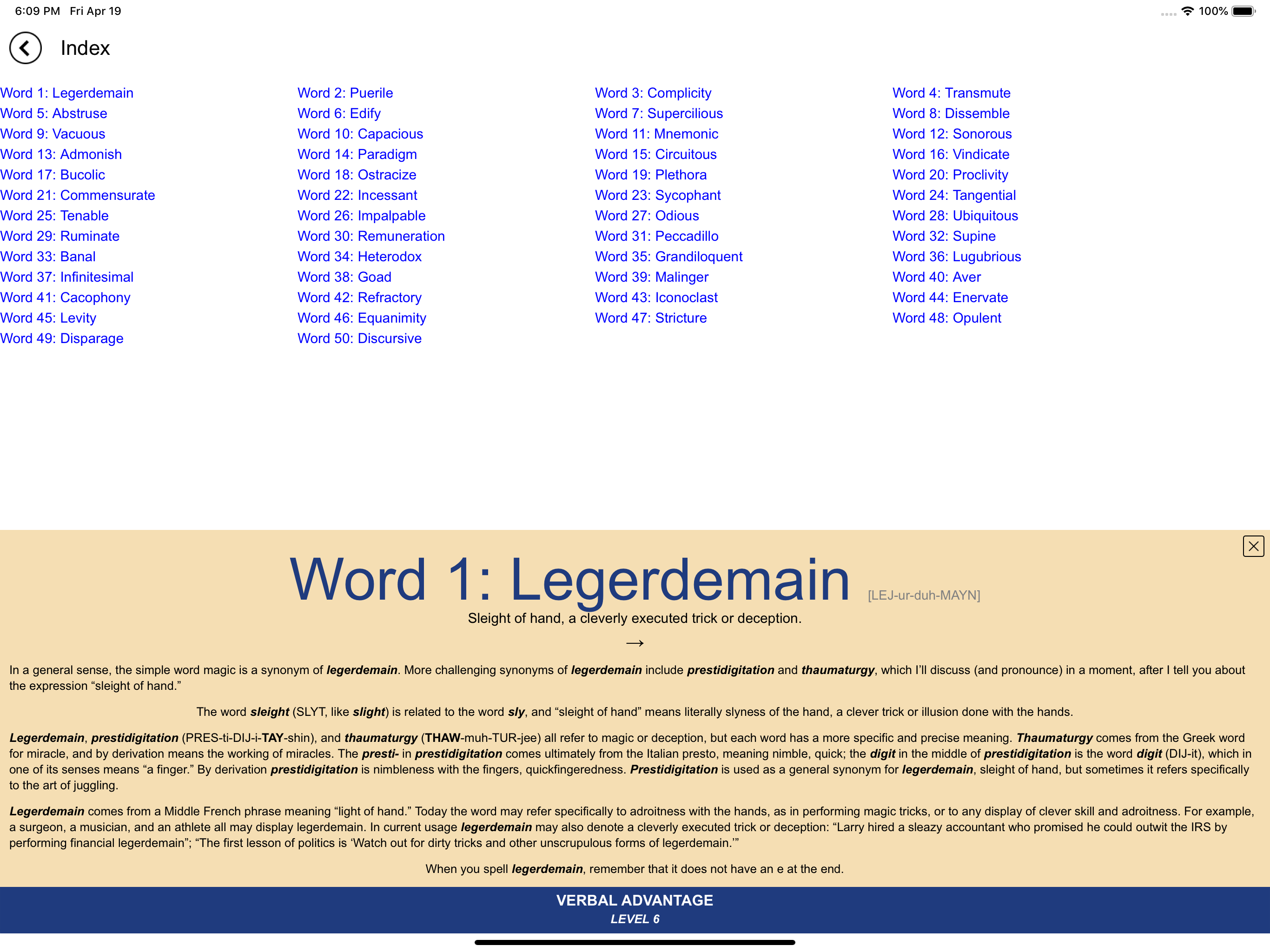 Verbal Advantage - Level 6