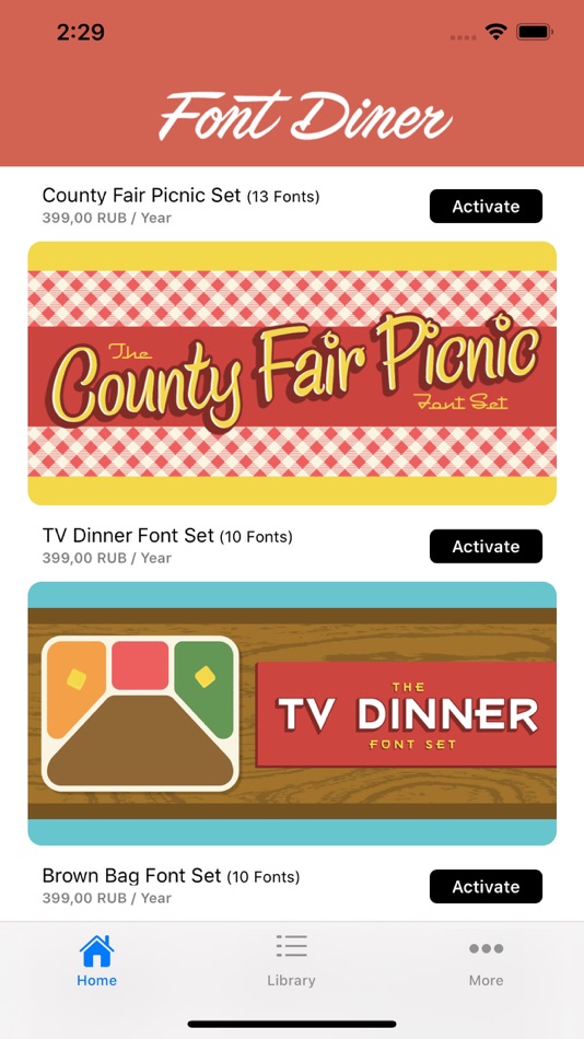 #1. Font Diner (iOS) 由: Mister Retro