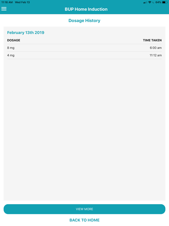 Buprenorphine Home Induction iPad screenshot 4 - Medical app