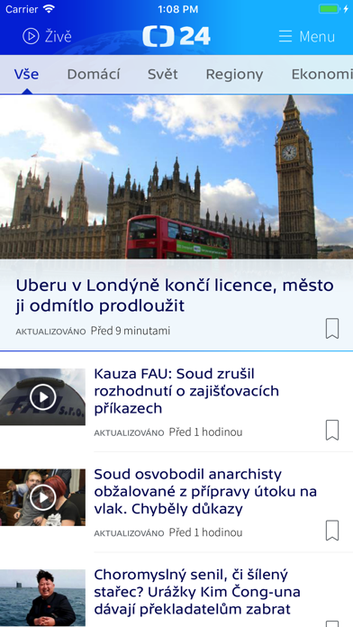 Screenshot #1 pour ČT24