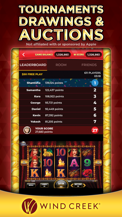 Wind Creek Casino Screenshot