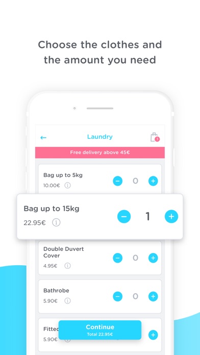 WASHROCKS - Laundry delivery iPhone screenshot 3 - Utilities app