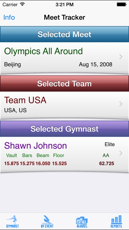Gymnastics Meet Tracker screenshot-0