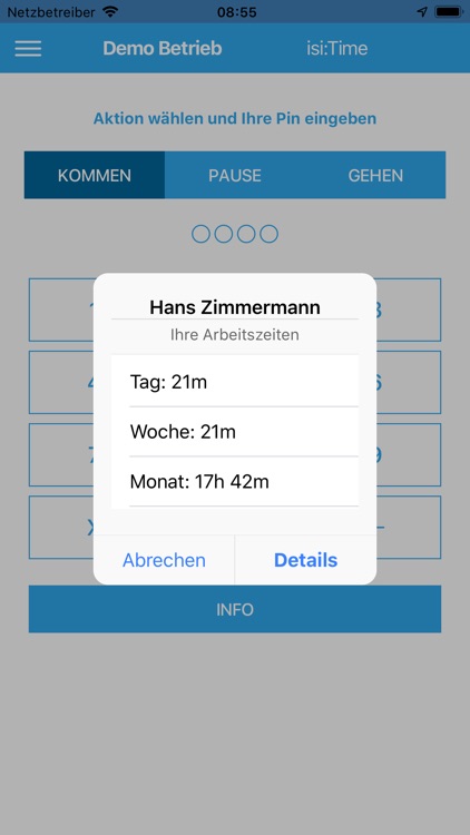 isi:Time Zeiterfassung screenshot-5