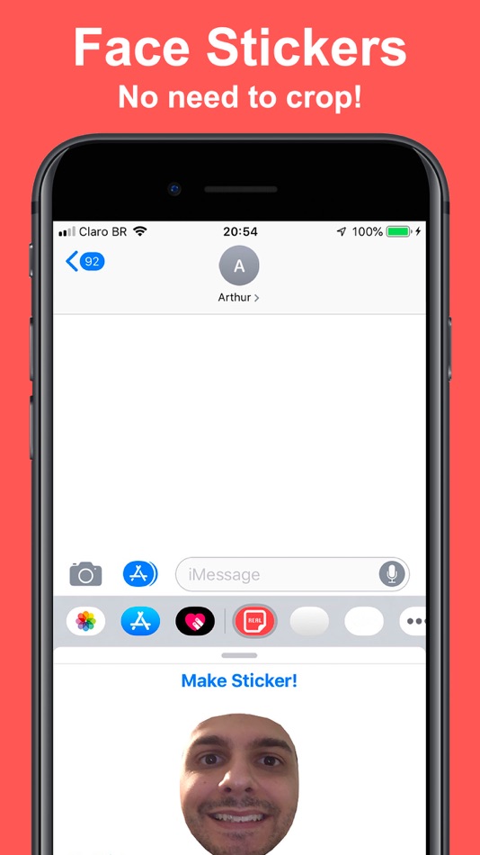 #1. RealMoji: Face Sticker Maker (iOS) โดย: Arthur Eduardo Skaetta Alvarez Desenvolvimento de Software LTDA.