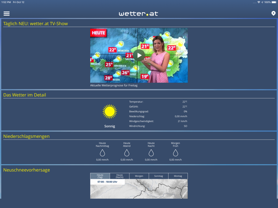 wetter.at PRO iPad app afbeelding 3