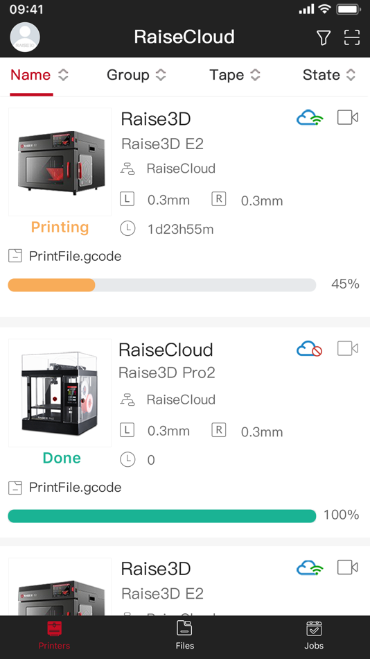 #1. RaiseCloud-3DPrinting Platform (iOS) By: Raise 3D Technologies Inc.
