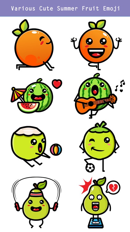 174 Cute Emoji - Summer Fruits