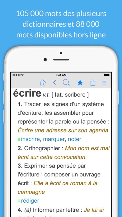 Dictionnaire Français. Screenshot