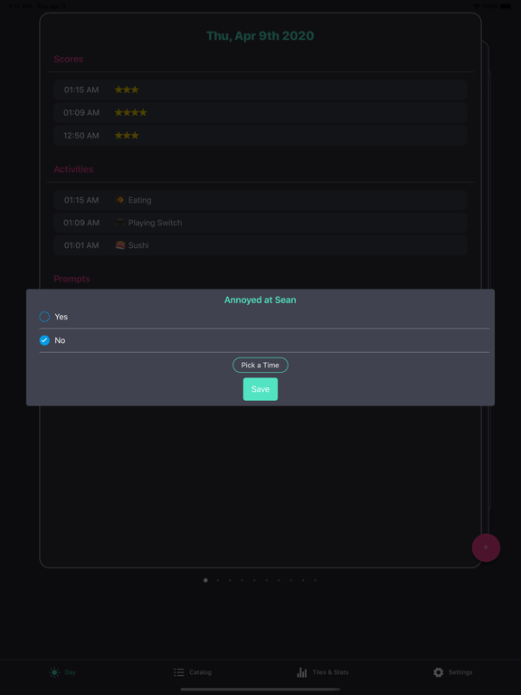 My Daily Report iPad screenshot 4 - Lifestyle app