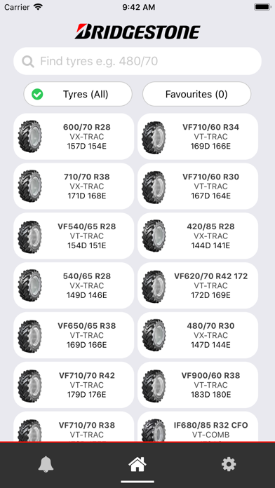 Bridgestone AG Tyres Screenshot
