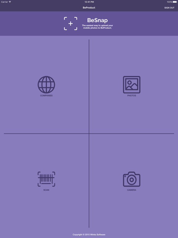 BeSnap iPad screenshot 1 - Business app