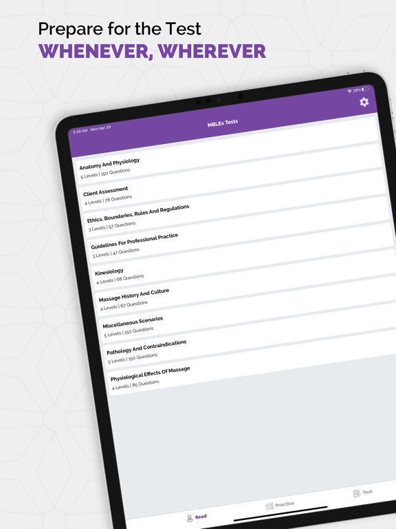 MBLEx Practice Tests iPad screenshot 1 - Entertainment app