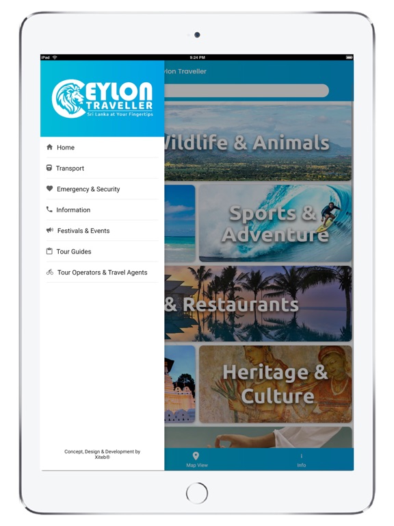 Ceylon Traveller iPad screenshot 1 - Travel app