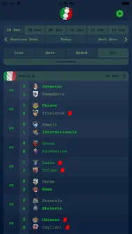 Live Results Italian Serie A iphone bilder 0