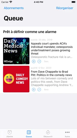Capture d'écran de Alarme De Podcast - Lecteur Et sur iPhone 4