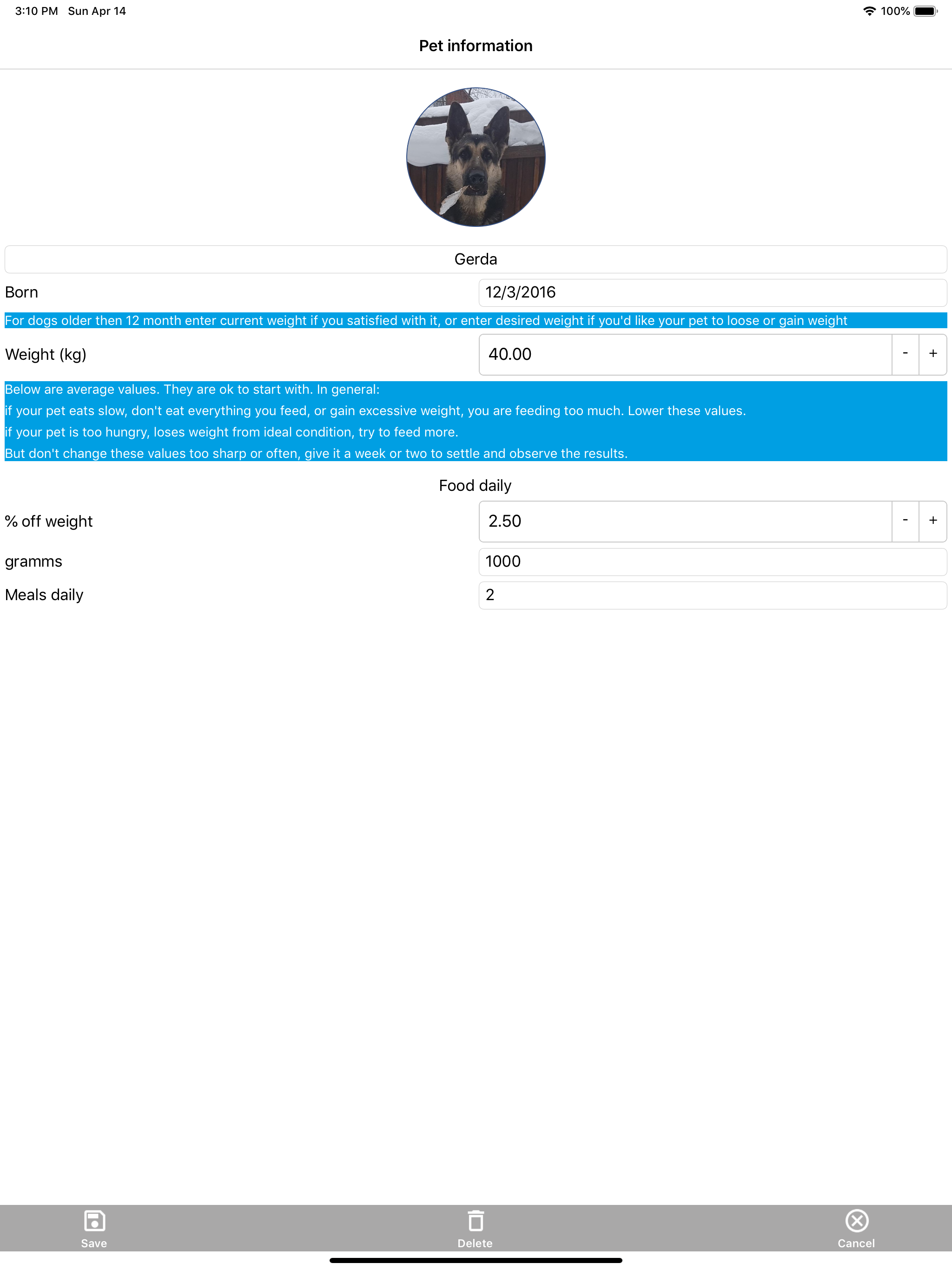 DogFoodCalc