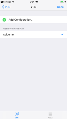 FortiClient VPN screenshot 2