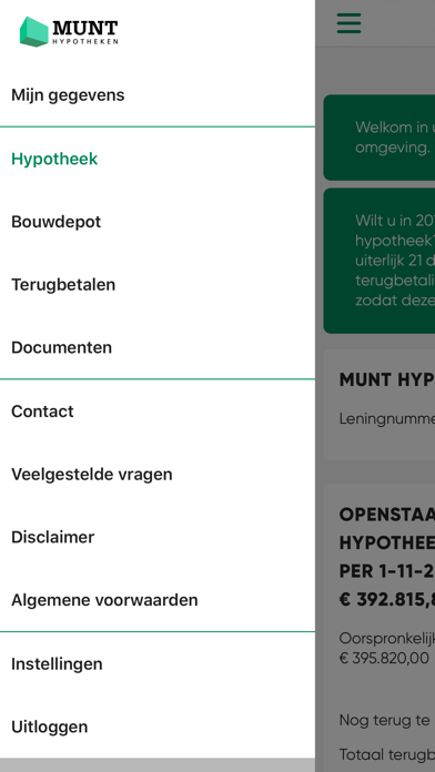 MUNT Hypotheken Screenshot