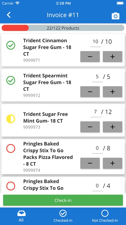 ZiiZii Delivery Check-in