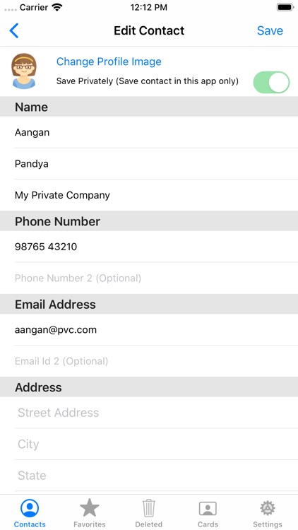 Contacts Manager - Phone Book