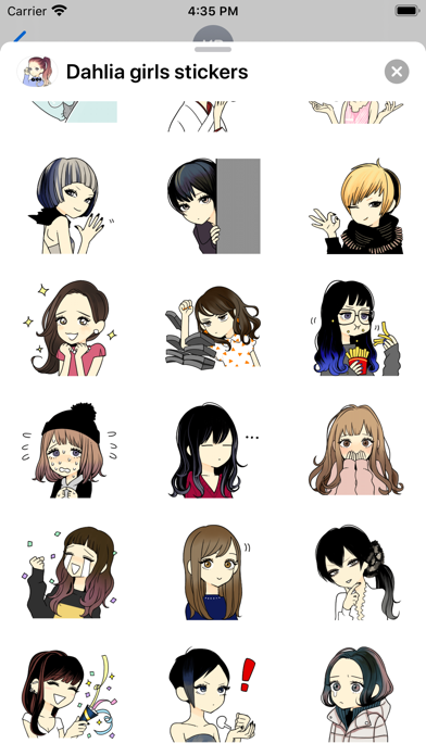 Dahlia girls stickers screenshot 3