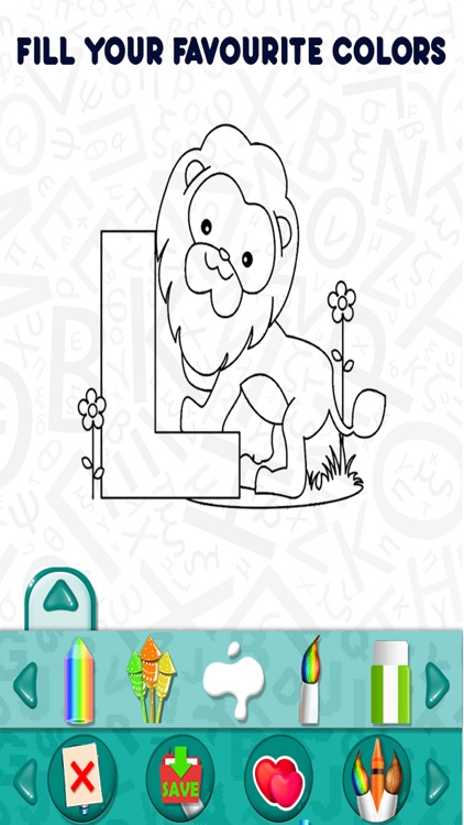 Letters Kids Coloring Book
