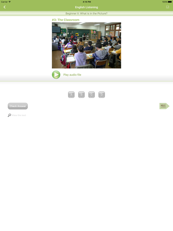 English Listening & Quiz iPad screenshot 4 - Education app