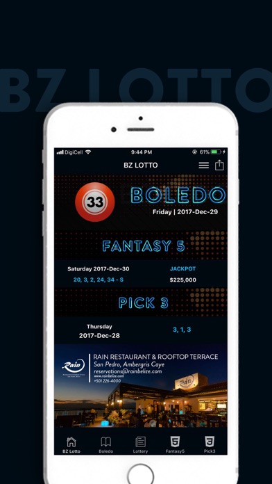 Belize Lotto Screenshot