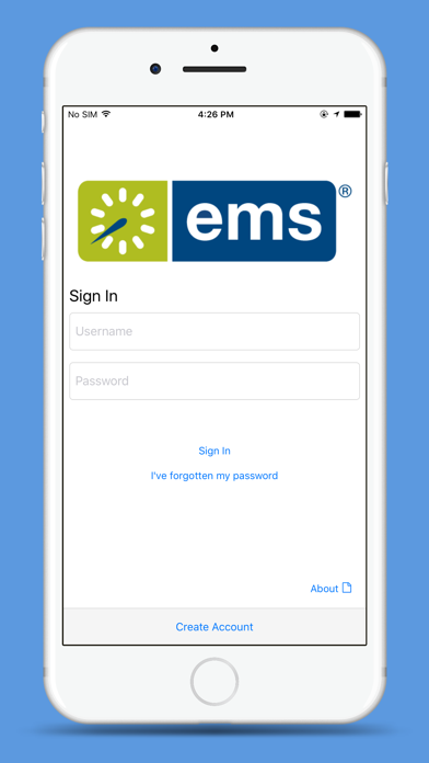 EMS Mobile App Screenshot