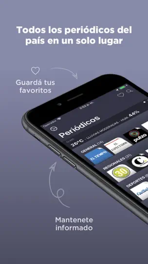 Captura de pantalla de Periódicos Colombianos en iPhone 1