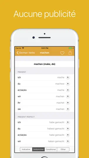 Capture d'écran de Verbes Allemands (Plus) sur iPhone 1