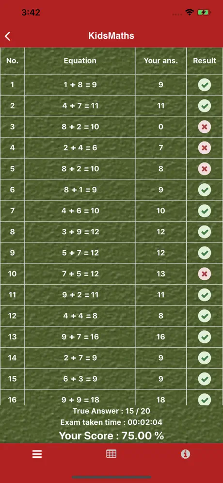 Kids Maths Learn Quiz Game